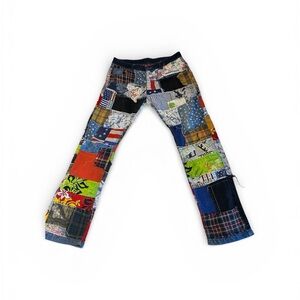 BiePa Jeans 1971 "Chaos" Patchwork Japanese Streetwear Punk Y2K Denim Button Fly